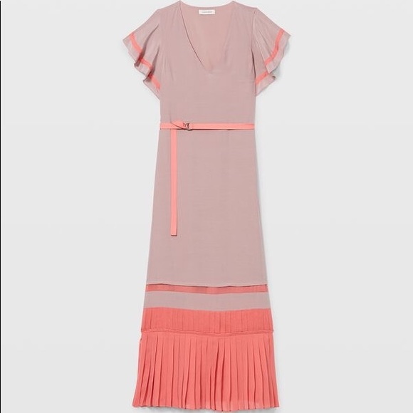 ❤️❤️❤️Club Monaco Colorblock Pleated Maxi Dress size 10❤️❤️❤️ - Picture 3 of 8